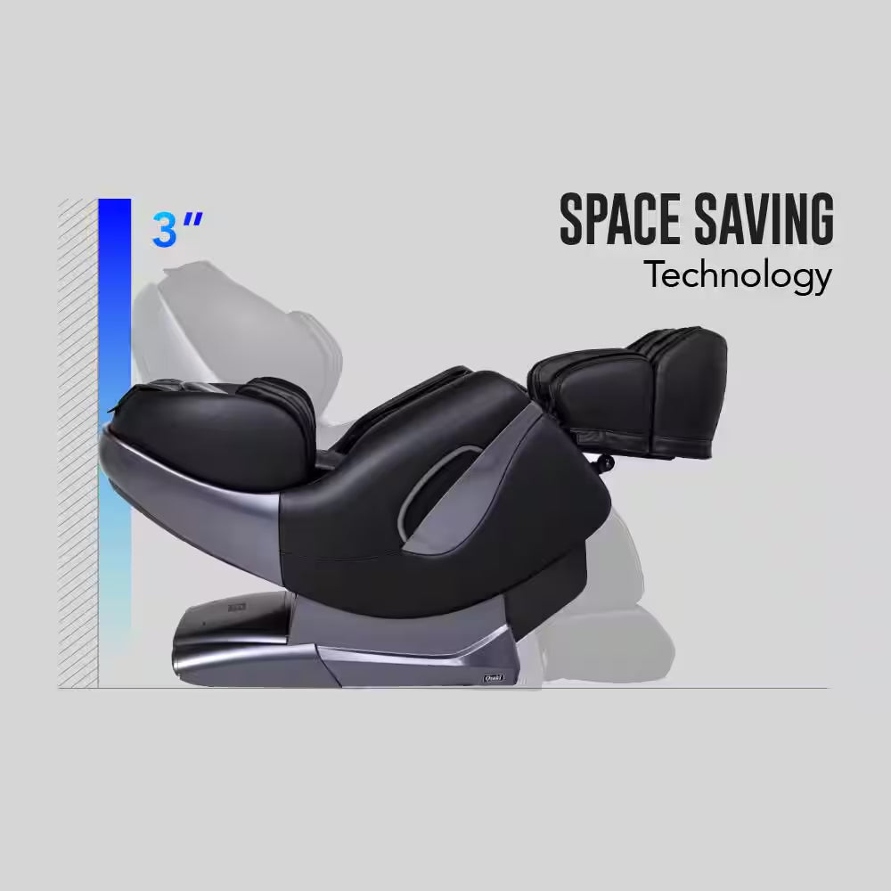 Pro 8500 Series Brown Faux Leather Reclining 2D Massage Chair with Zero Gravity, Foot and Calf Massage, Heated Seat