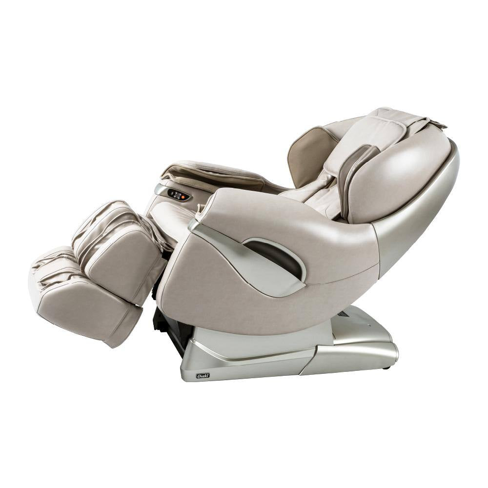 Pro 8500 Series Tan Faux Leather Reclining 2D Massage Chair with Zero Gravity, Foot and Calf Massage, Heated Seat