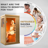 Far Infrared Wood Sauna Box ,Traditional Sauna Room Indoor Home Spa Low-Emf Dry Saunas Single Person Spa Canada Hemlock,
