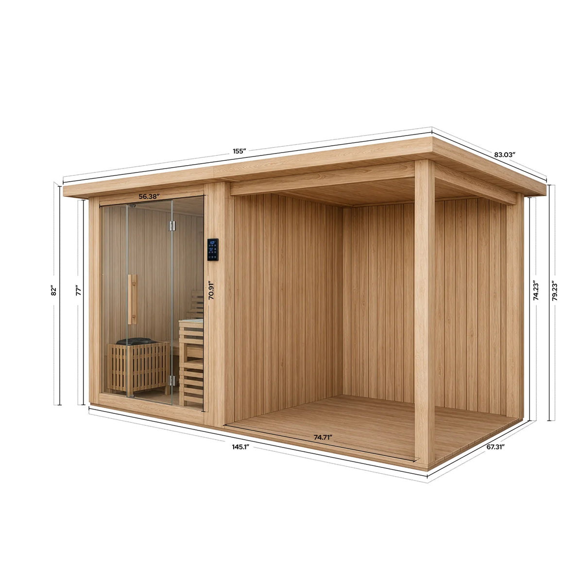 Revive 4 Person Traditional Sauna with Extension Kit