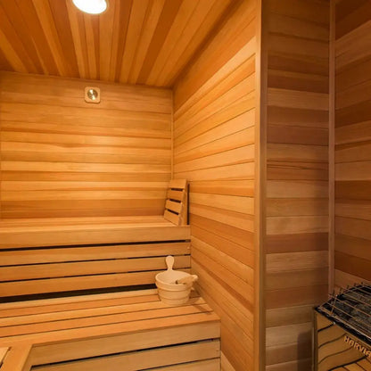 Custom Indoor Sauna Room - 6' x 8' x 8' - Finnish Sauna Builders