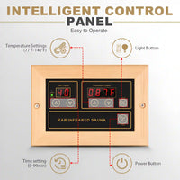 Far Infrared Wood Sauna Box ,Traditional Sauna Room Indoor Home Spa Low-Emf Dry Saunas Single Person Spa Canada Hemlock,