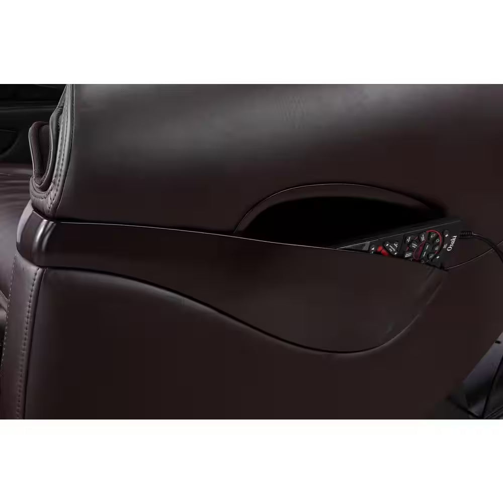 Pro 8500 Series Brown Faux Leather Reclining 2D Massage Chair with Zero Gravity, Foot and Calf Massage, Heated Seat