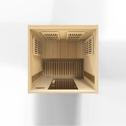 2-Person Low EMF (Under 8MG) FAR Infrared Sauna (Canadian Hemlock)