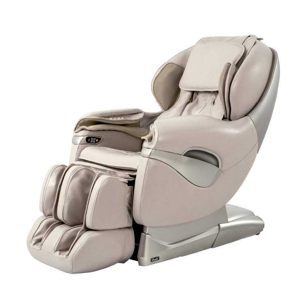 Pro 8500 Series Tan Faux Leather Reclining 2D Massage Chair with Zero Gravity, Foot and Calf Massage, Heated Seat