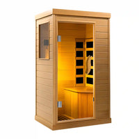 Far Infrared Wood Sauna Box ,Traditional Sauna Room Indoor Home Spa Low-Emf Dry Saunas Single Person Spa Canada Hemlock,