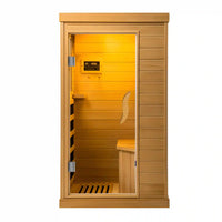Far Infrared Wood Sauna Box ,Traditional Sauna Room Indoor Home Spa Low-Emf Dry Saunas Single Person Spa Canada Hemlock,