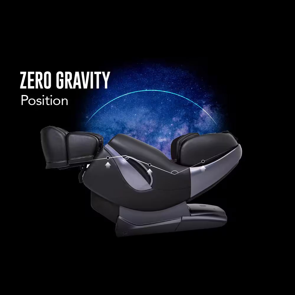 Pro 8500 Series Brown Faux Leather Reclining 2D Massage Chair with Zero Gravity, Foot and Calf Massage, Heated Seat