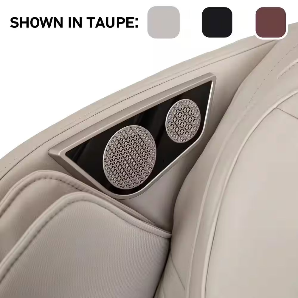 Pro 8500 MAX Black Faux Leather Reclining 4D Massage Chair with Zero Gravity, Heated Lumbar, Extended Dual Rail Tracks