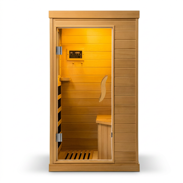 Far Infrared Wood Sauna Box ,Traditional Sauna Room Indoor Home Spa Low-Emf Dry Saunas Single Person Spa Canada Hemlock,